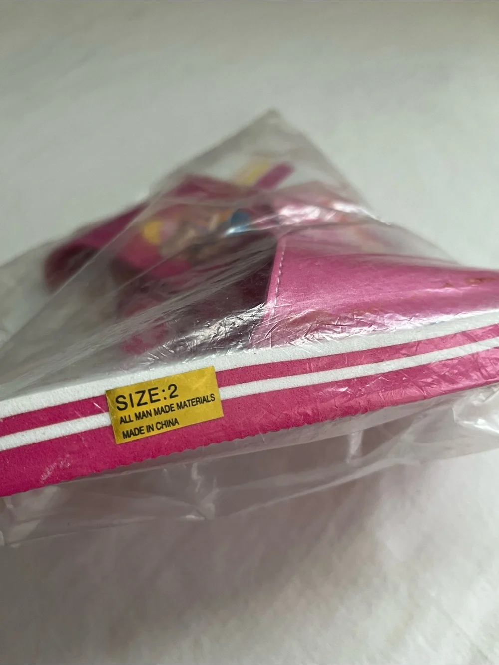 Vintage Barbie Kids Pink Slide Sandals Y2K Deadstock